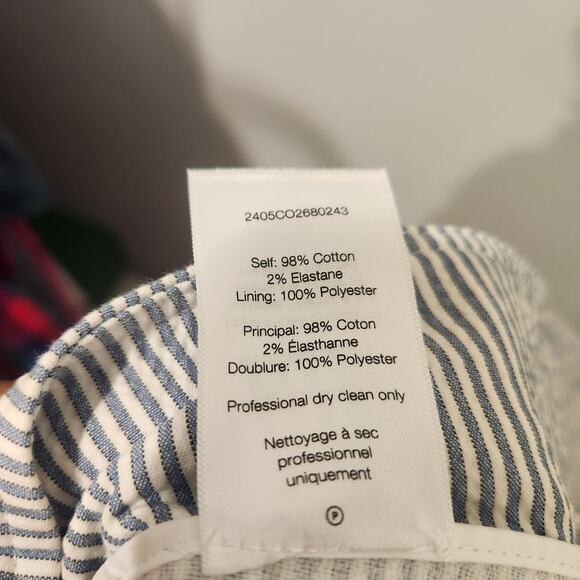 Veronica Beard Haina blue white seersucker shorts size 10 - Picture 8 of 8